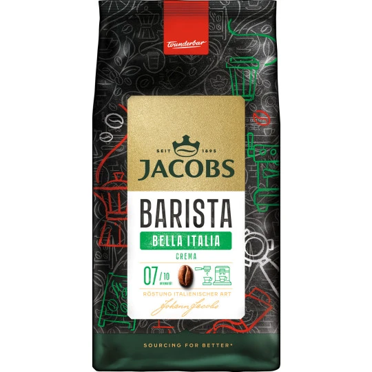 Jacobs Barista Editions Bella Italia Kaffee Crema Ganze Bohne 1KG 3 Jacobs Barista Editions Bella Italia Kaffee Crema Ganze Bohne 1KG