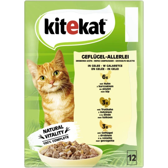 Kitekat Geflügel-Allerlei In Gelee 12x 85G 3 Kitekat Geflügel-Allerlei In Gelee 12x 85G