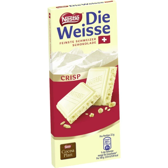 Nestlé® Die Weisse Crisp Schokolade 100G 3 Nestlé® Die Weisse Crisp Schokolade 100G